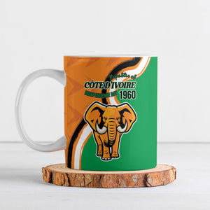 Personalised Ivory Coast August 7th 1960 Ceramic Mug Happy Independence Day