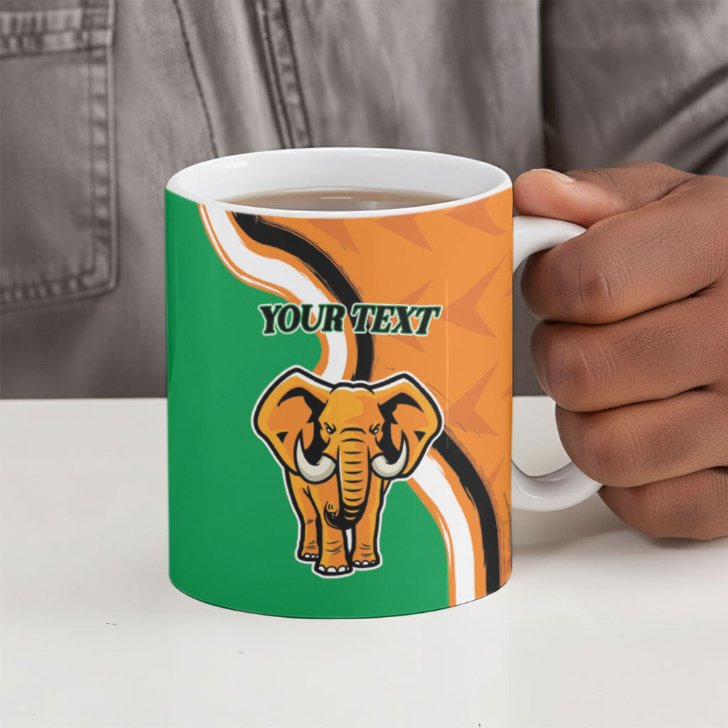Personalised Ivory Coast August 7th 1960 Ceramic Mug Happy Independence Day