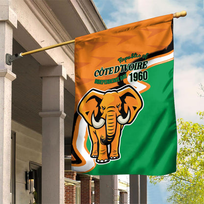 Ivory Coast August 7th 1960 Garden Flag Happy Independence Day