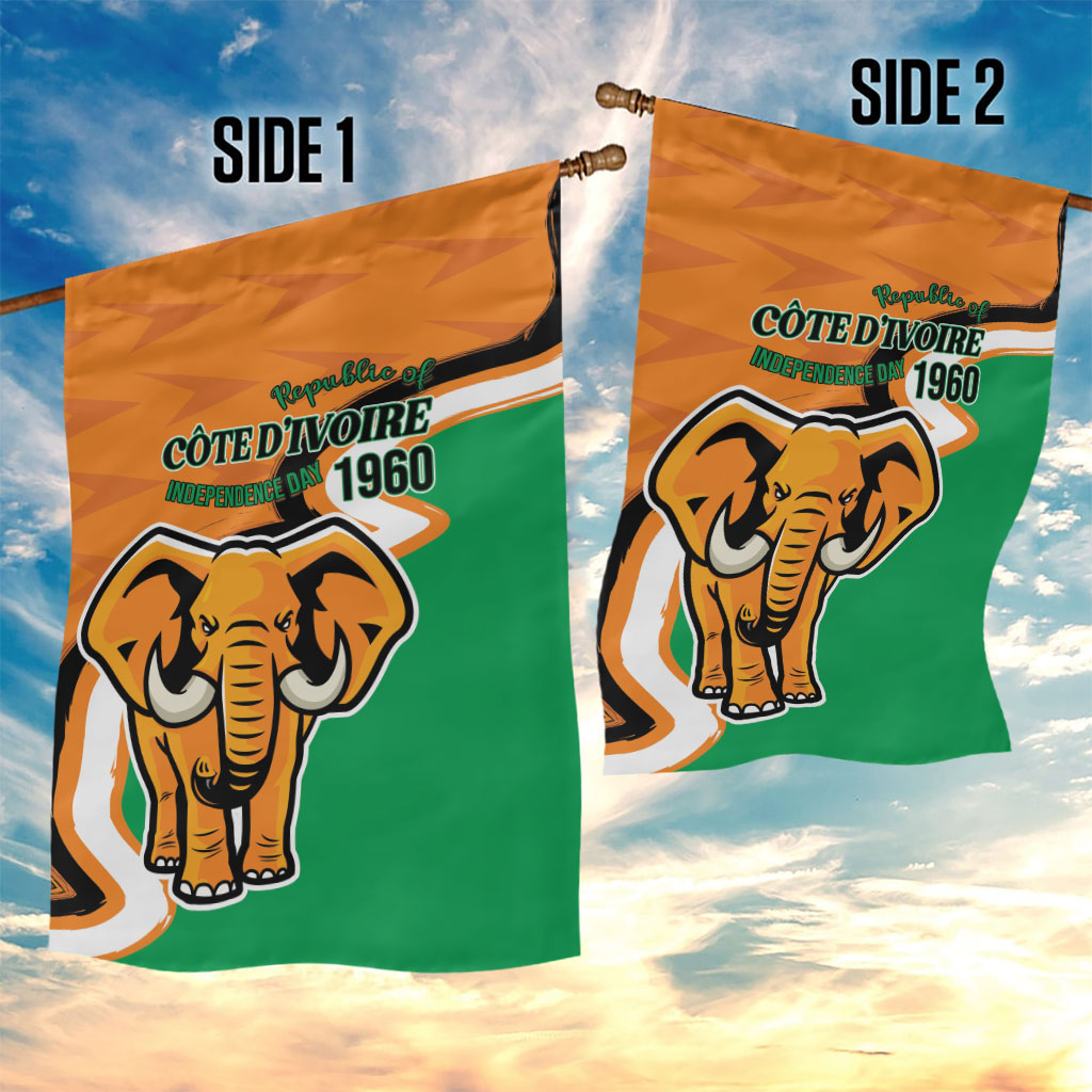 Ivory Coast August 7th 1960 Garden Flag Happy Independence Day