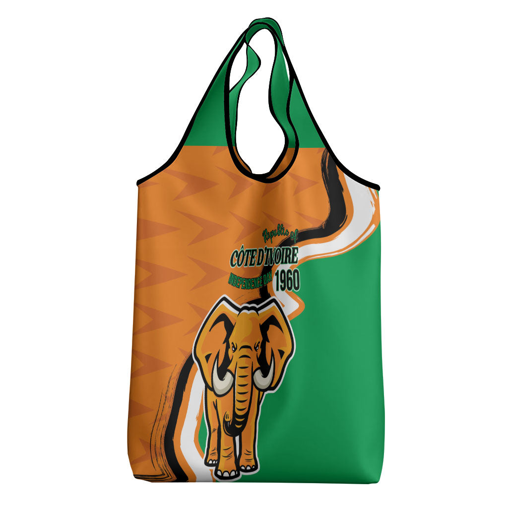 Ivory Coast August 7th 1960 Grocery Bag Happy Independence Day