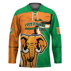 Personalised Ivory Coast August 7th 1960 Hockey Jersey Happy Independence Day
