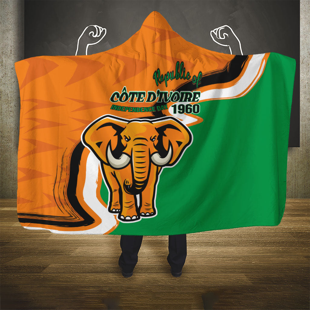 Ivory Coast August 7th 1960 Hooded Blanket Happy Independence Day