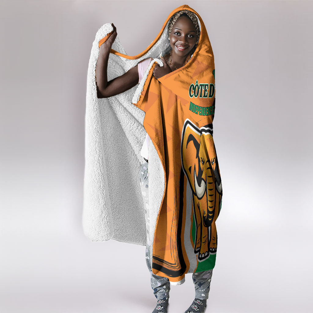 Ivory Coast August 7th 1960 Hooded Blanket Happy Independence Day