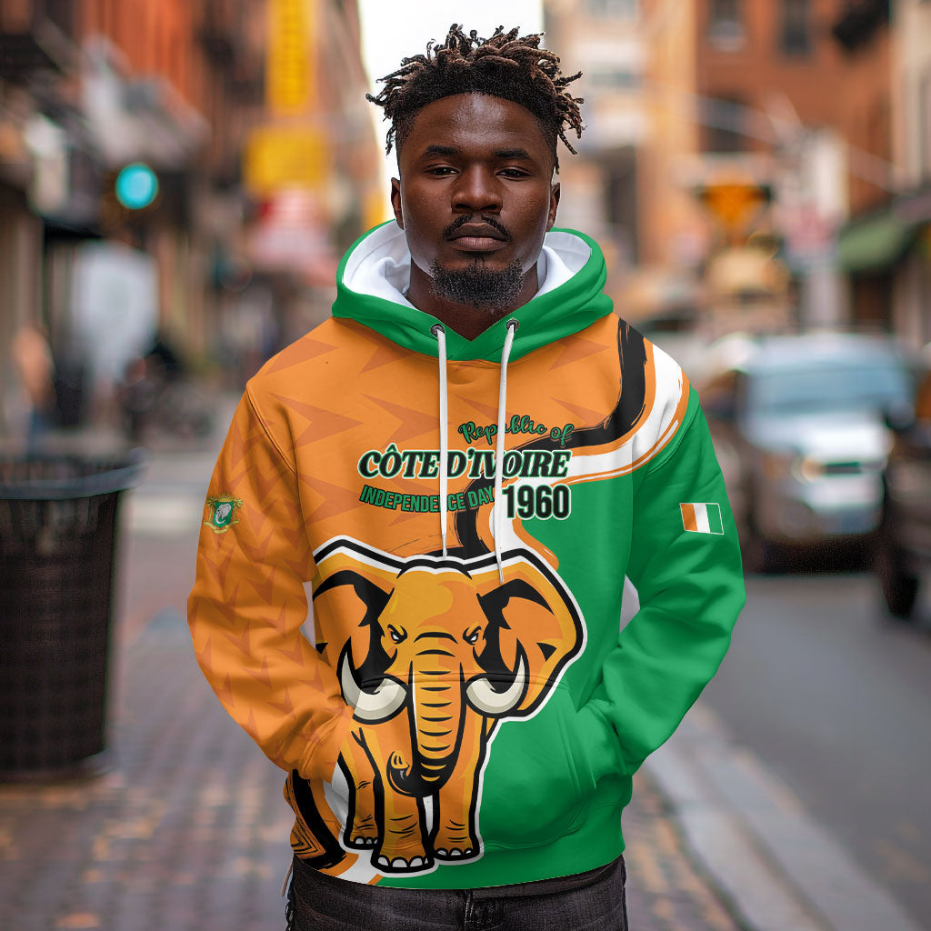 Personalised Ivory Coast August 7th 1960 Hoodie Happy Independence Day