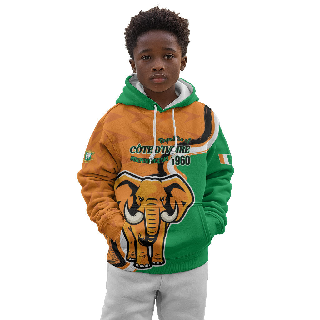 Personalised Ivory Coast August 7th 1960 Kid Hoodie Happy Independence Day
