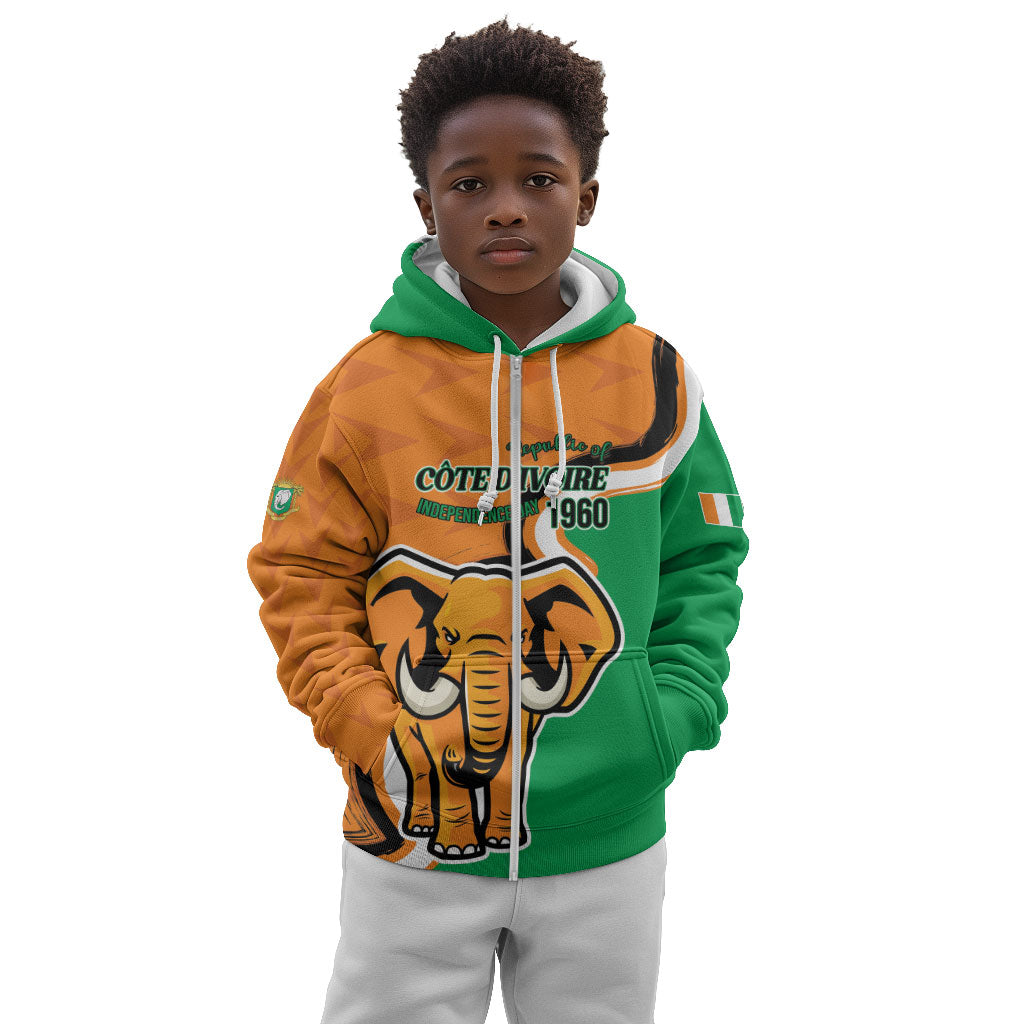 Personalised Ivory Coast August 7th 1960 Kid Hoodie Happy Independence Day