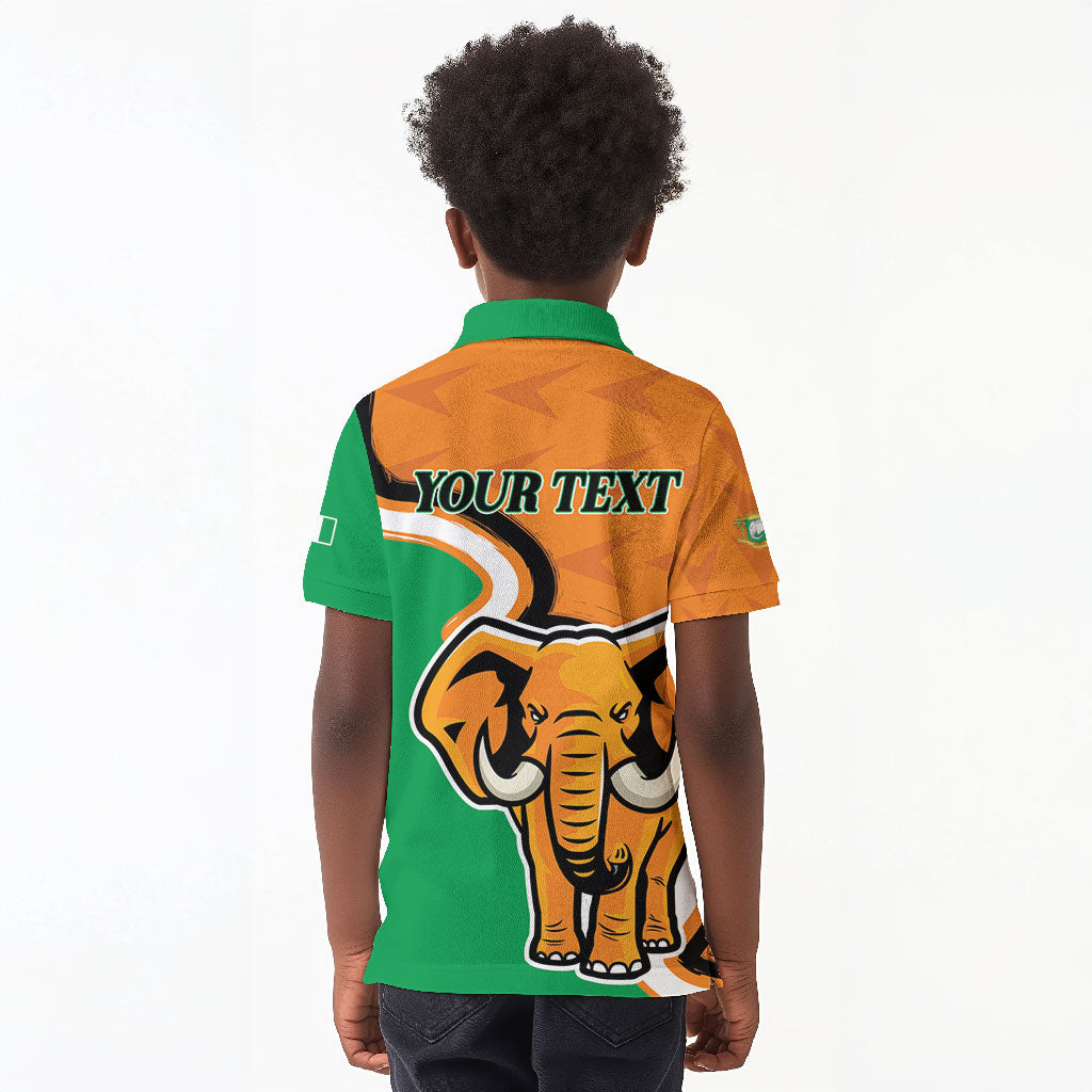 Personalised Ivory Coast August 7th 1960 Kid Polo Shirt Happy Independence Day