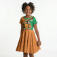 Personalised Ivory Coast August 7th 1960 Kid Short Sleeve Dress Happy Independence Day