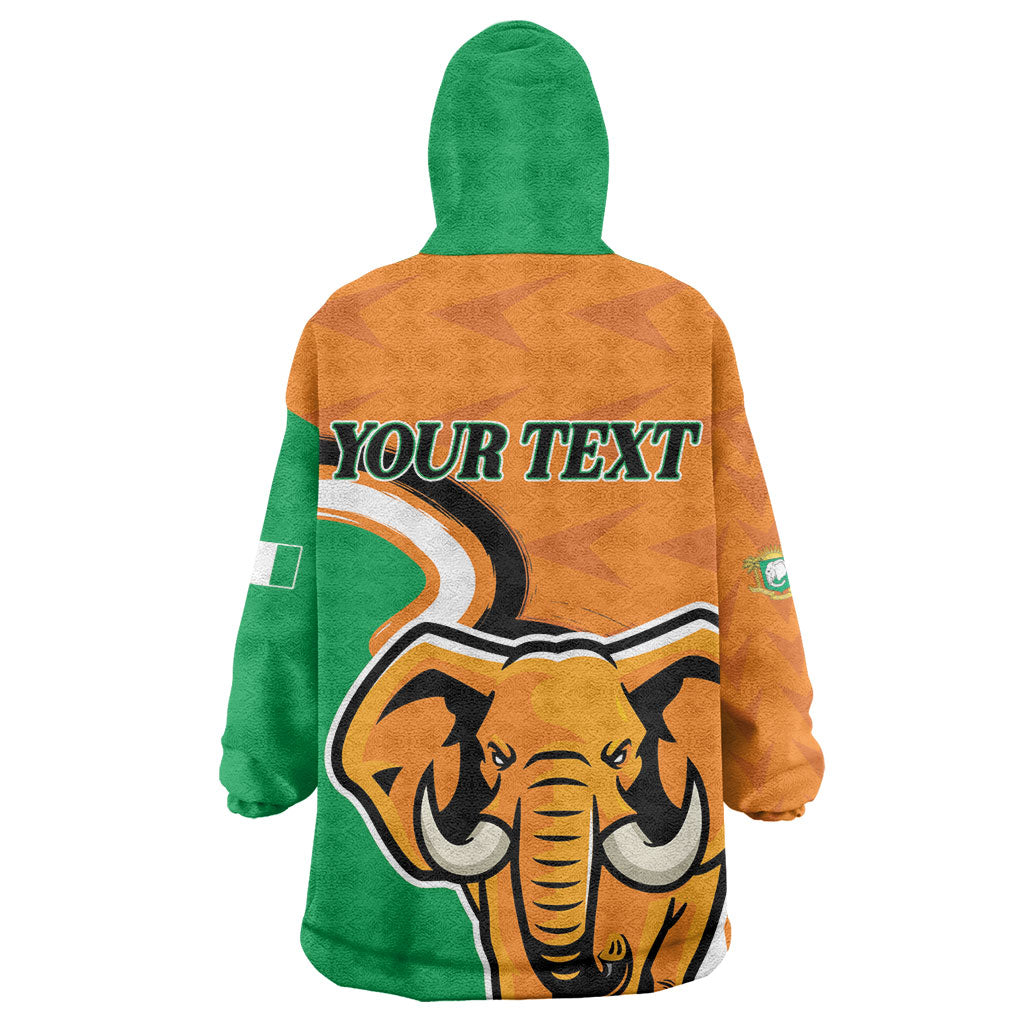 Personalised Ivory Coast August 7th 1960 Kid Wearable Blanket Hoodie Happy Independence Day