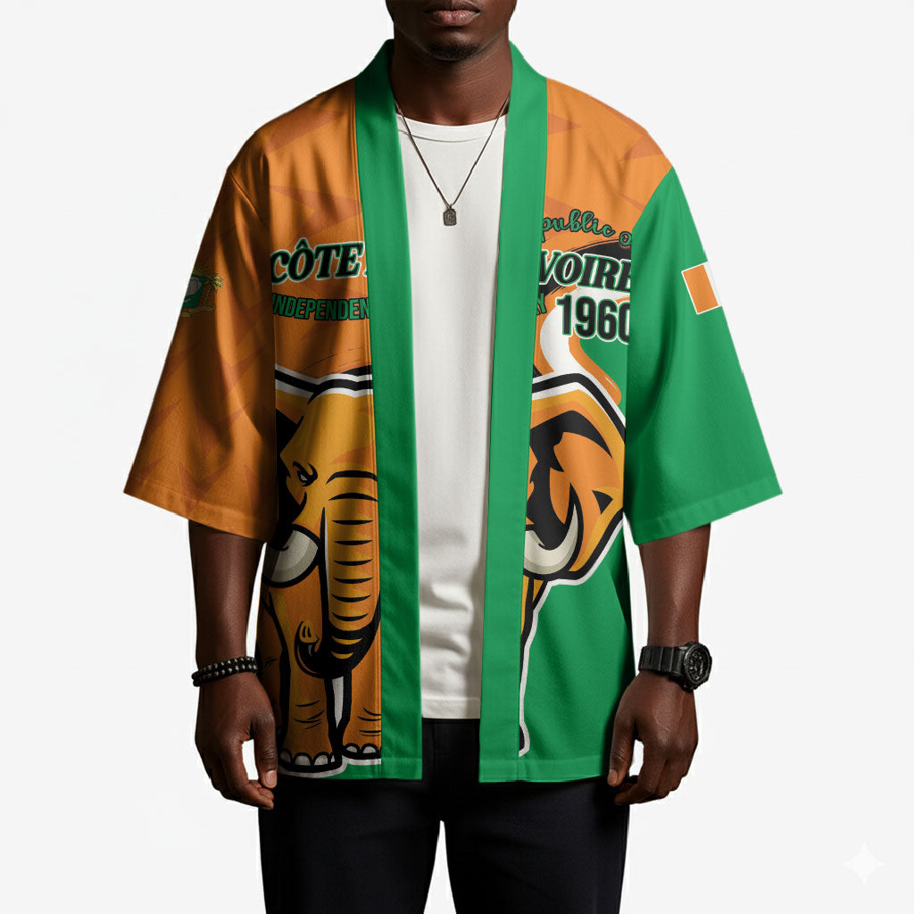 Personalised Ivory Coast August 7th 1960 Kimono Happy Independence Day