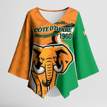 Personalised Ivory Coast August 7th 1960 Kimono Sleeve Blouse Happy Independence Day