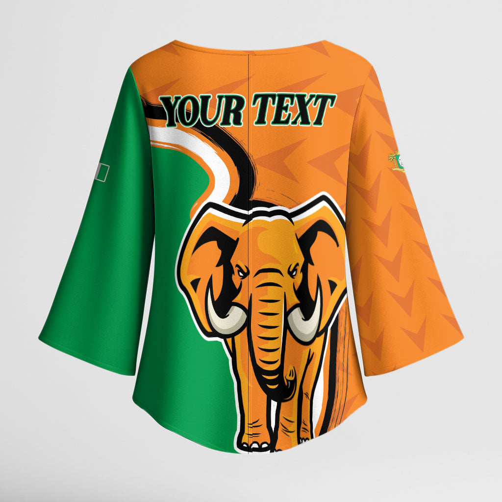 Personalised Ivory Coast August 7th 1960 Kimono Sleeve Blouse Happy Independence Day