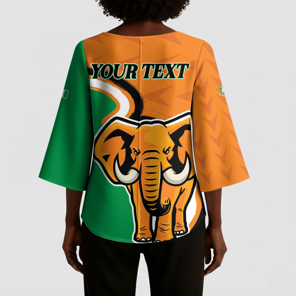 Personalised Ivory Coast August 7th 1960 Kimono Sleeve Blouse Happy Independence Day