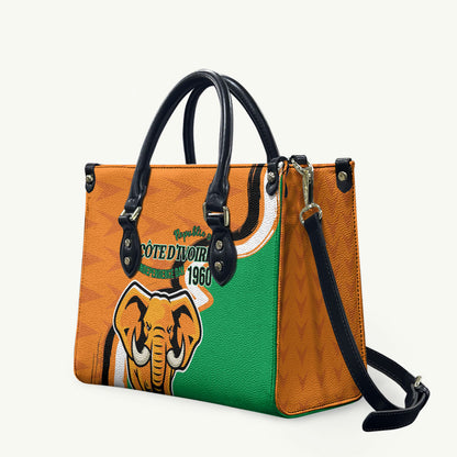 Ivory Coast August 7th 1960 Leather Bag Happy Independence Day