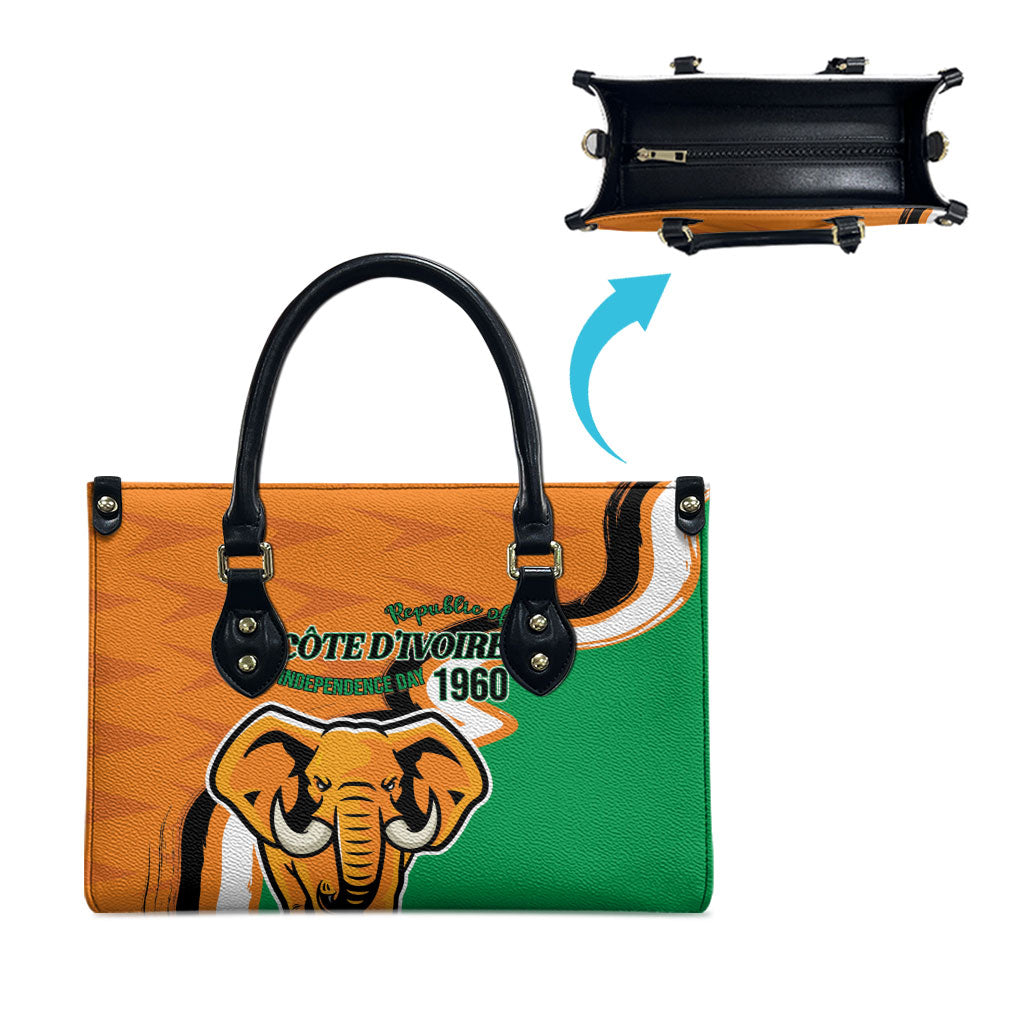 Ivory Coast August 7th 1960 Leather Bag Happy Independence Day
