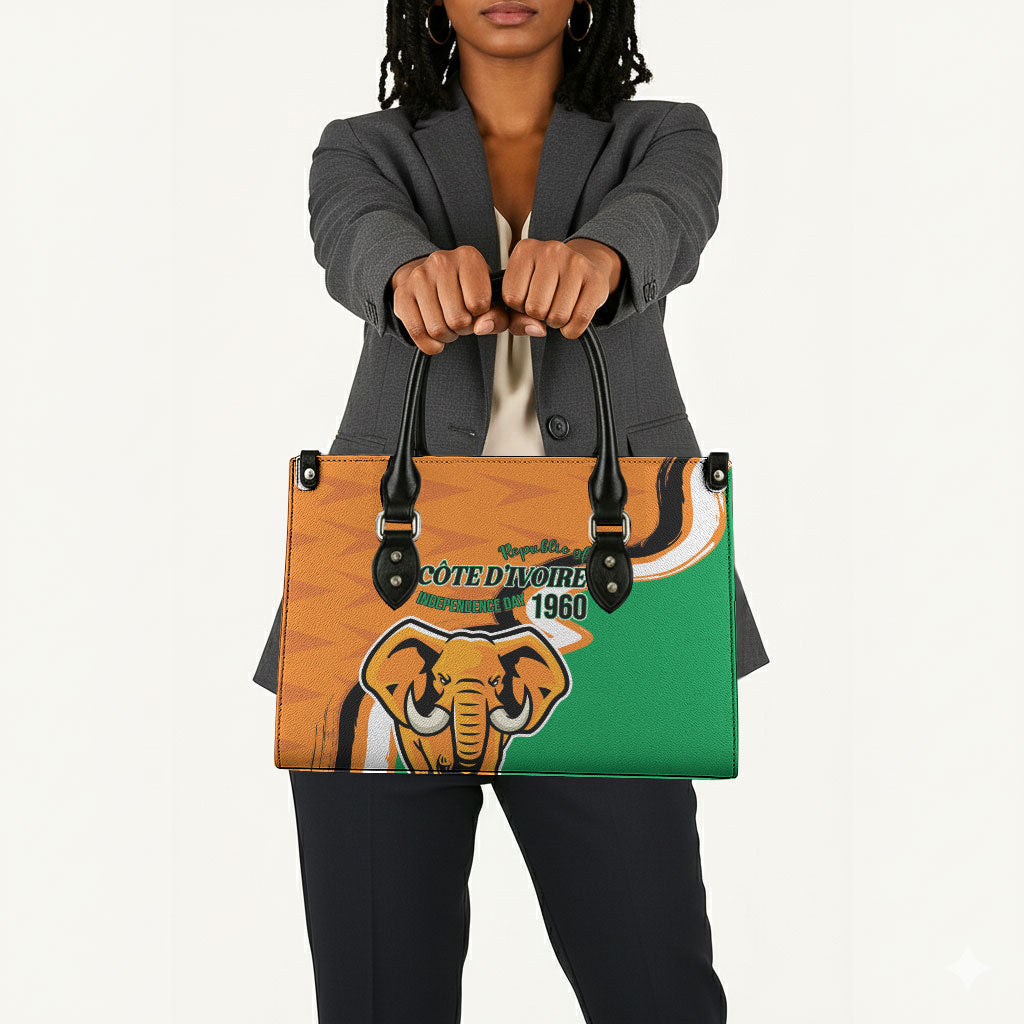 Ivory Coast August 7th 1960 Leather Bag Happy Independence Day