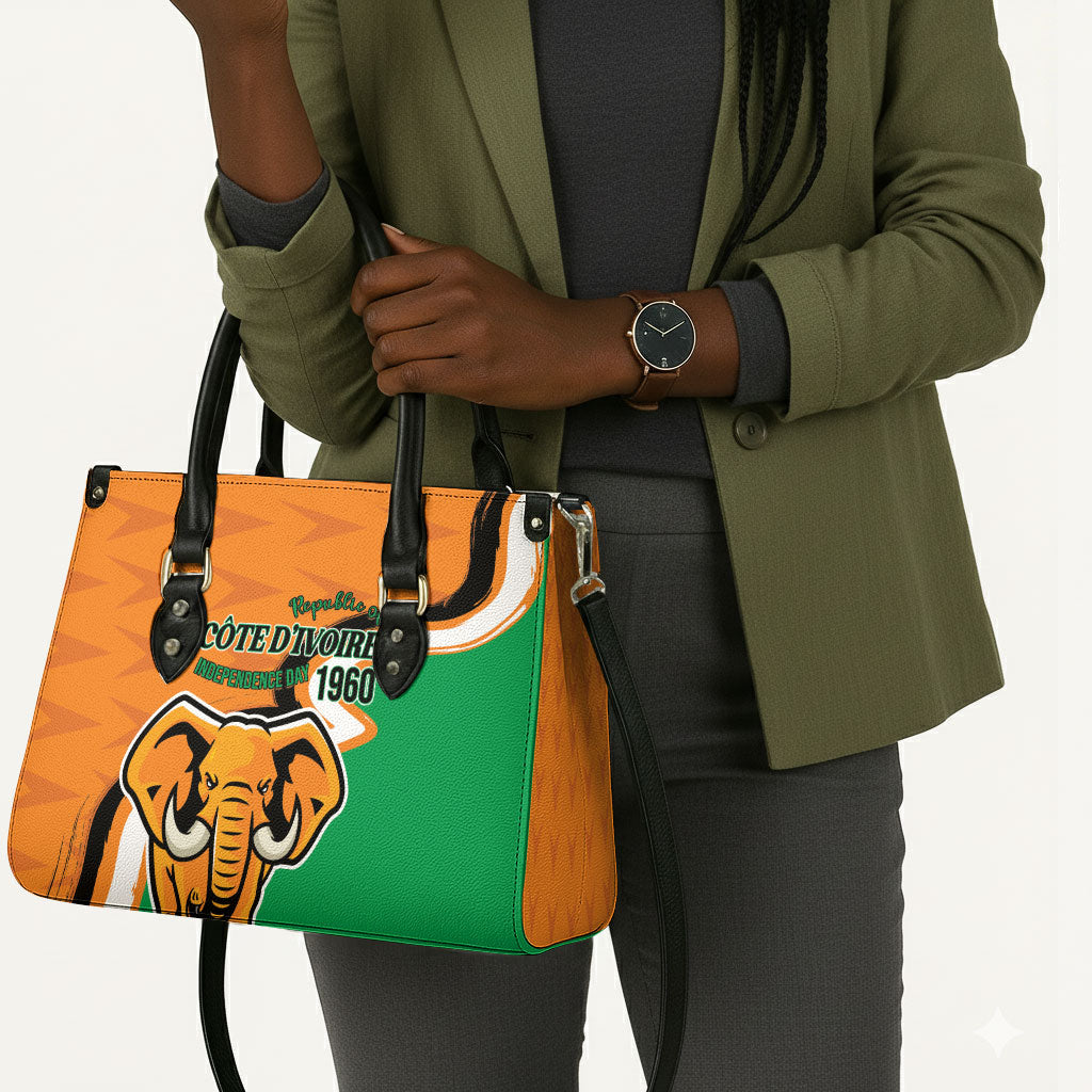 Ivory Coast August 7th 1960 Leather Bag Happy Independence Day
