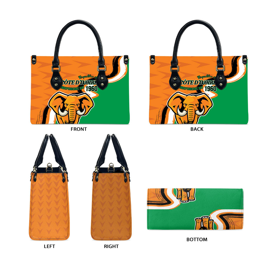 Ivory Coast August 7th 1960 Leather Bag Happy Independence Day