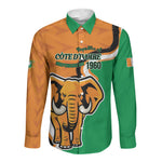 Personalised Ivory Coast August 7th 1960 Long Sleeve Button Shirt Happy Independence Day