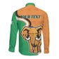 Personalised Ivory Coast August 7th 1960 Long Sleeve Button Shirt Happy Independence Day