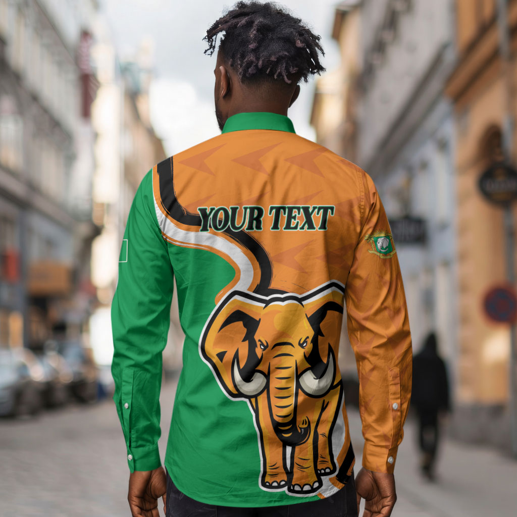 Personalised Ivory Coast August 7th 1960 Long Sleeve Button Shirt Happy Independence Day