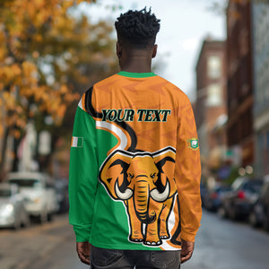 Personalised Ivory Coast August 7th 1960 Long Sleeve Shirt Happy Independence Day