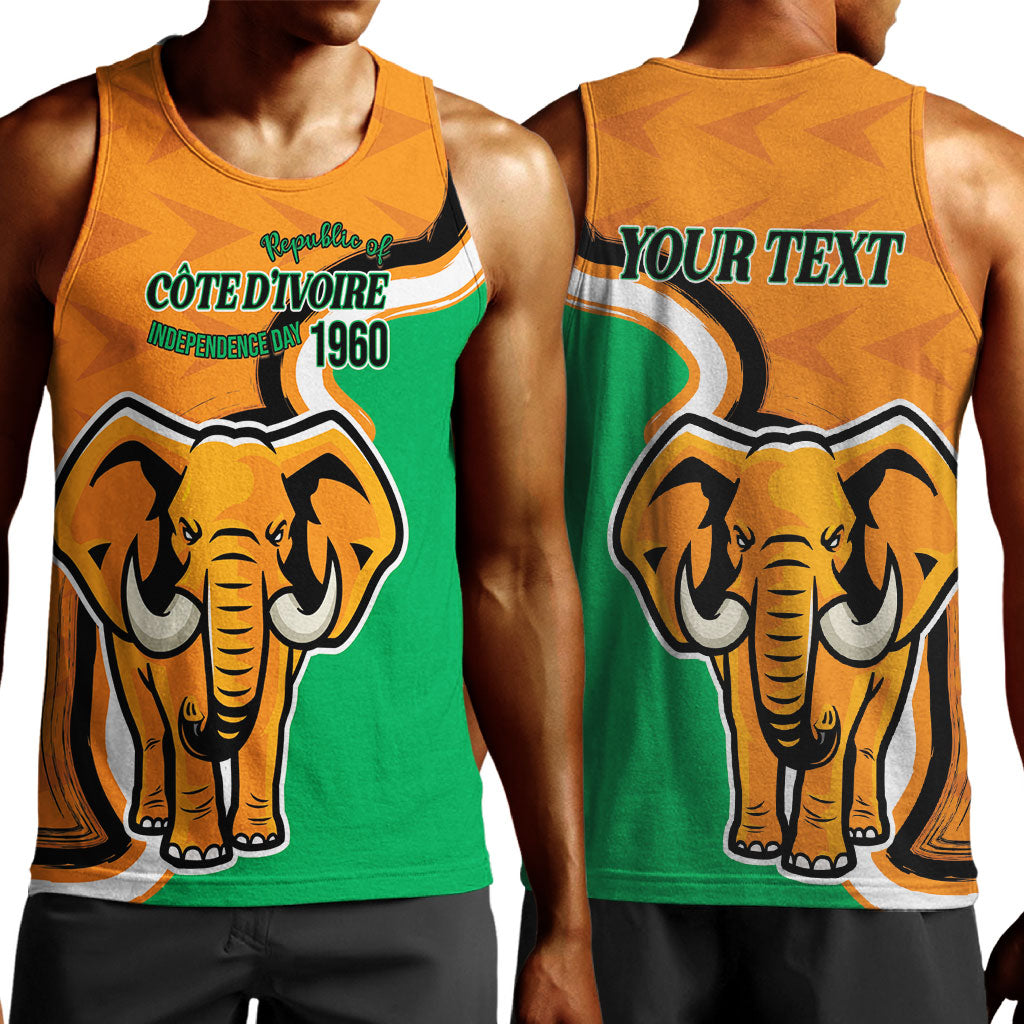 Personalised Ivory Coast August 7th 1960 Men Tank Top Happy Independence Day