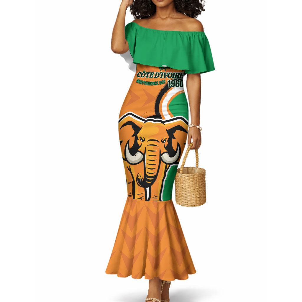 Personalised Ivory Coast August 7th 1960 Mermaid Dress Happy Independence Day