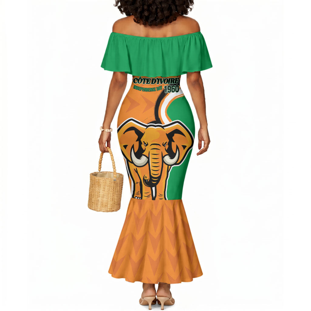 Personalised Ivory Coast August 7th 1960 Mermaid Dress Happy Independence Day
