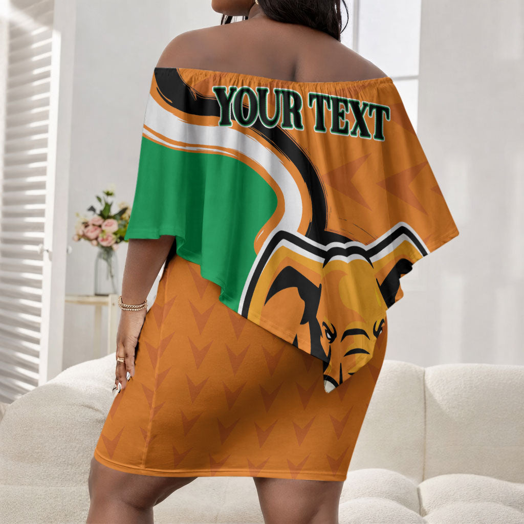 Personalised Ivory Coast August 7th 1960 Off Shoulder Short Dress Happy Independence Day