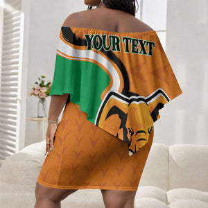 Personalised Ivory Coast August 7th 1960 Off Shoulder Short Dress Happy Independence Day