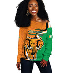 Personalised Ivory Coast August 7th 1960 Off Shoulder Sweater Happy Independence Day