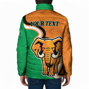 Personalised Ivory Coast August 7th 1960 Padded Jacket Happy Independence Day
