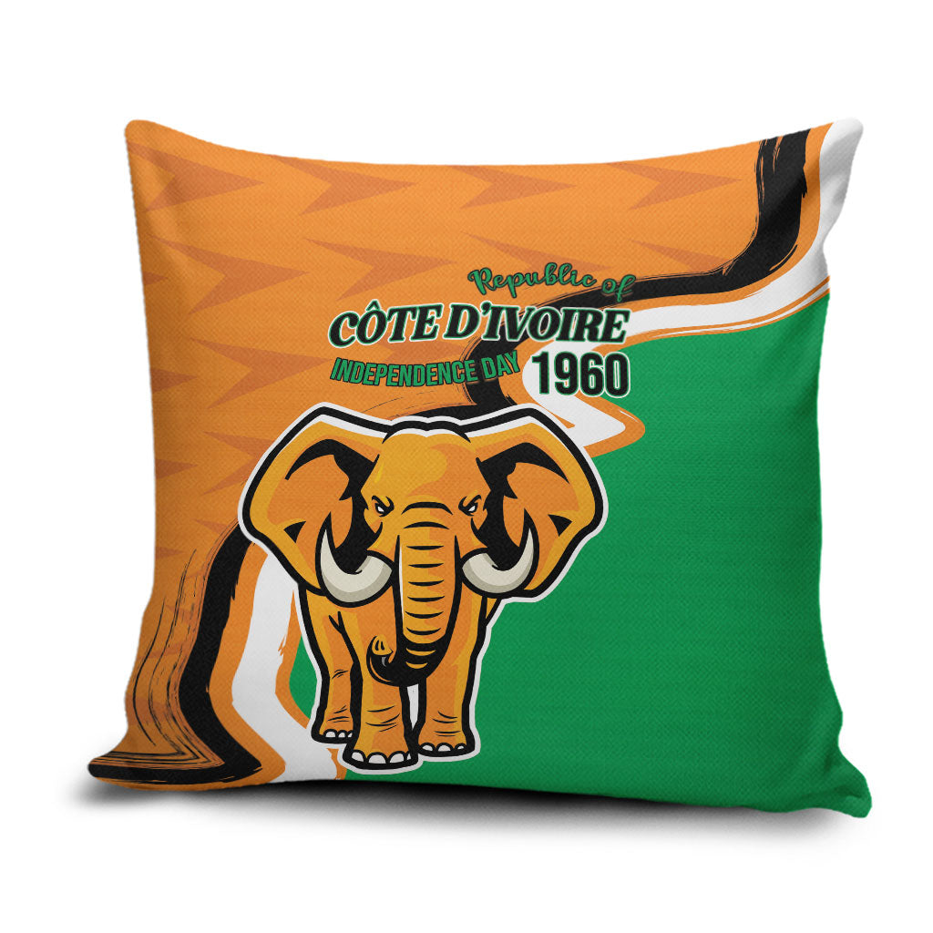 Ivory Coast August 7th 1960 Pillow Cover Happy Independence Day