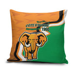Ivory Coast August 7th 1960 Pillow Cover Happy Independence Day