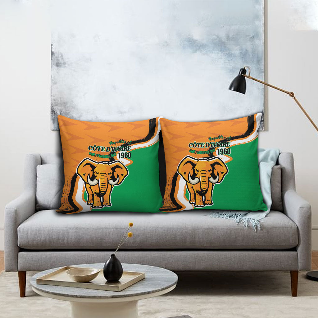 Ivory Coast August 7th 1960 Pillow Cover Happy Independence Day