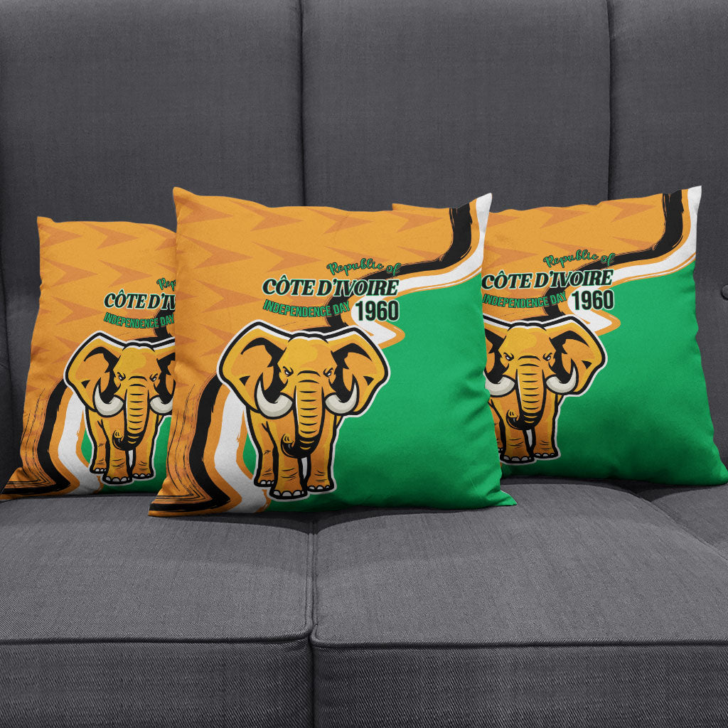 Ivory Coast August 7th 1960 Pillow Cover Happy Independence Day