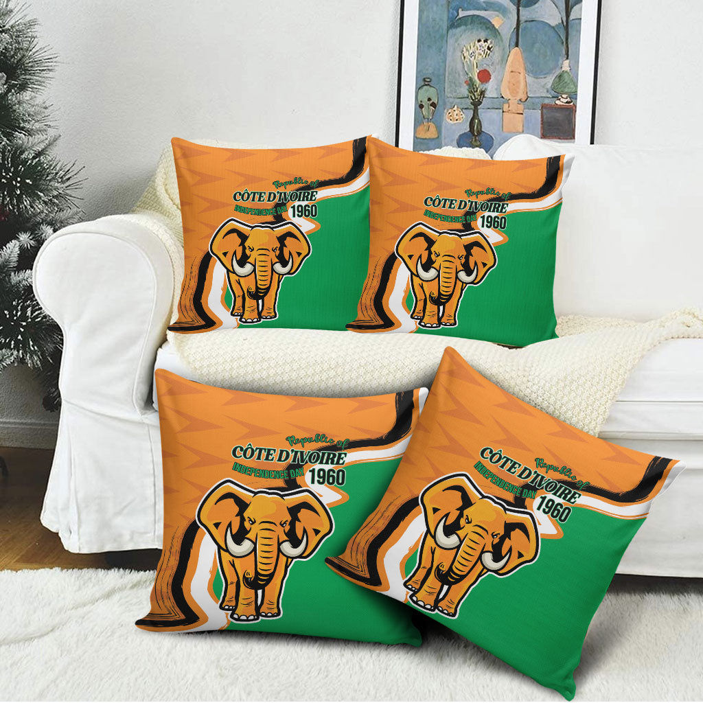 Ivory Coast August 7th 1960 Pillow Cover Happy Independence Day