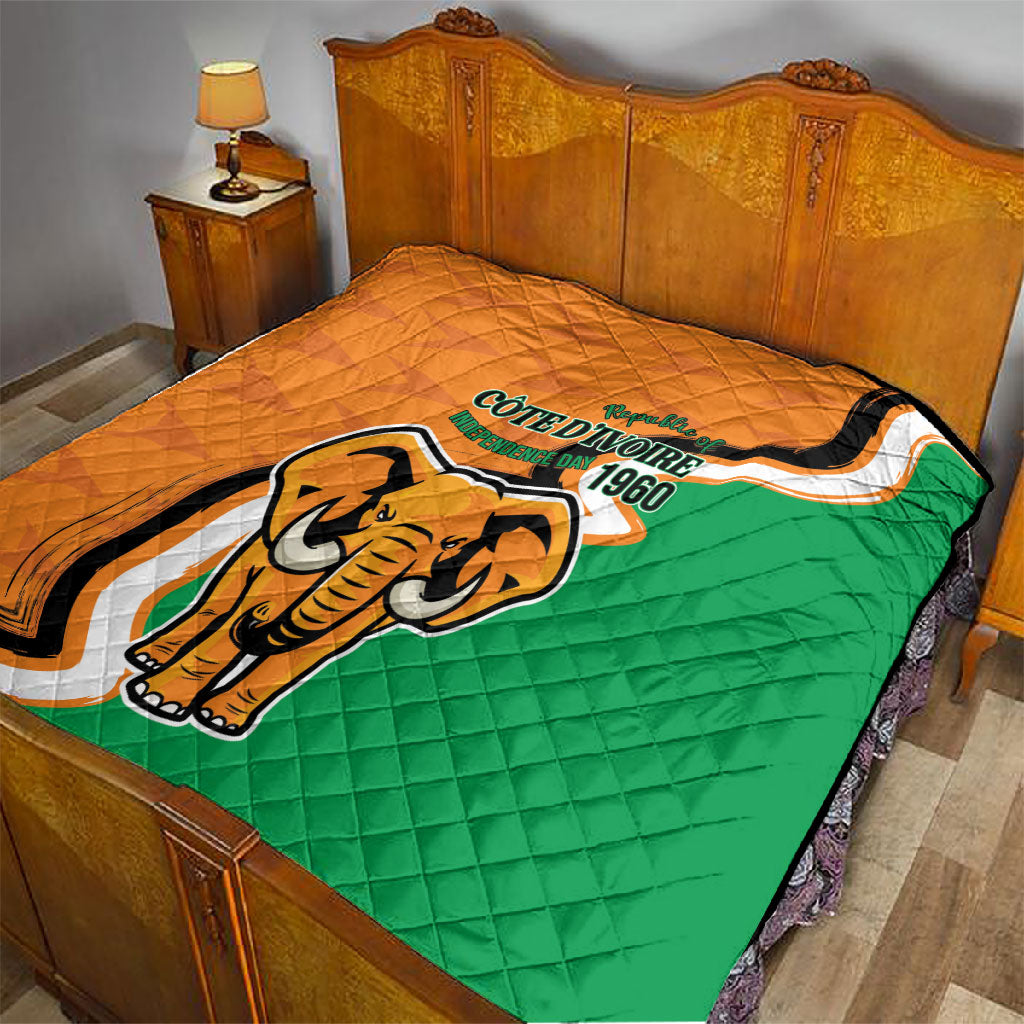 Ivory Coast August 7th 1960 Quilt Happy Independence Day
