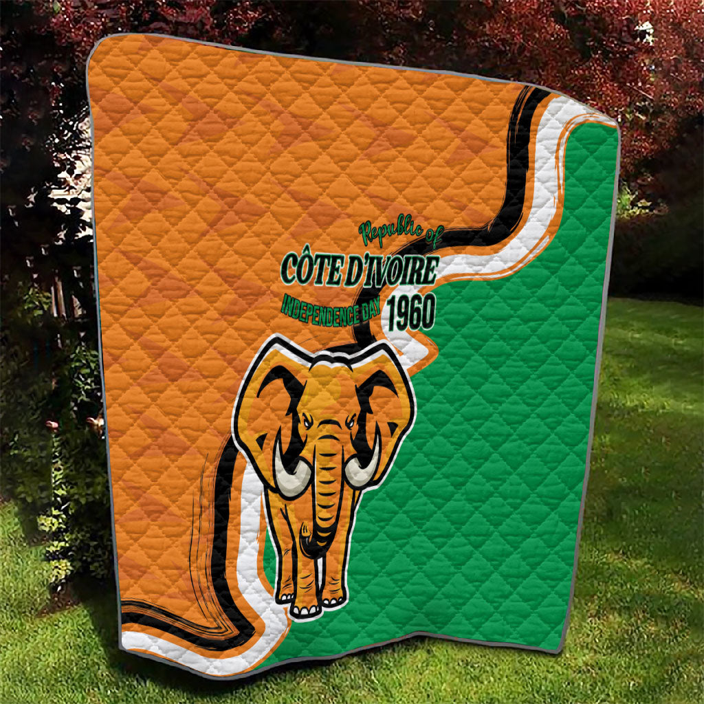 Ivory Coast August 7th 1960 Quilt Happy Independence Day