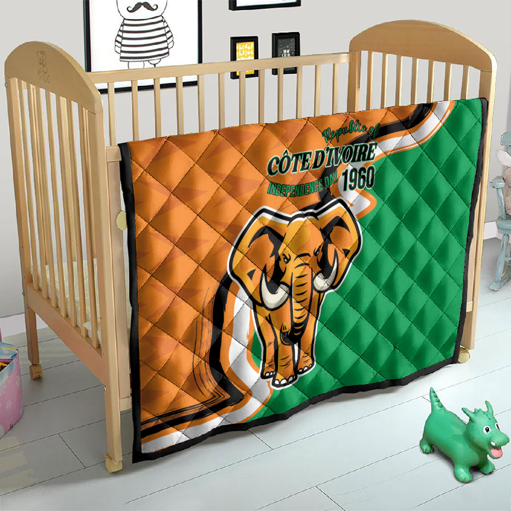 Ivory Coast August 7th 1960 Quilt Happy Independence Day