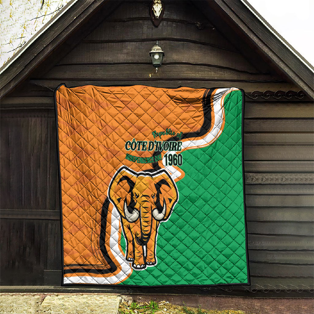 Ivory Coast August 7th 1960 Quilt Happy Independence Day