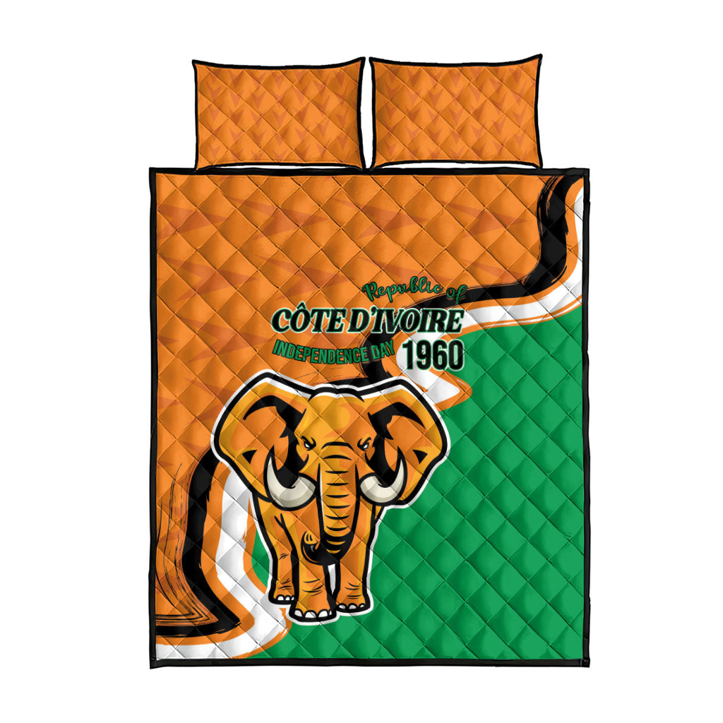 Ivory Coast August 7th 1960 Quilt Bed Set Happy Independence Day