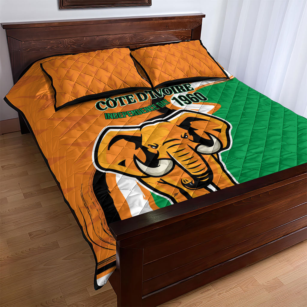 Ivory Coast August 7th 1960 Quilt Bed Set Happy Independence Day