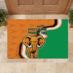 Ivory Coast August 7th 1960 Rubber Doormat Happy Independence Day