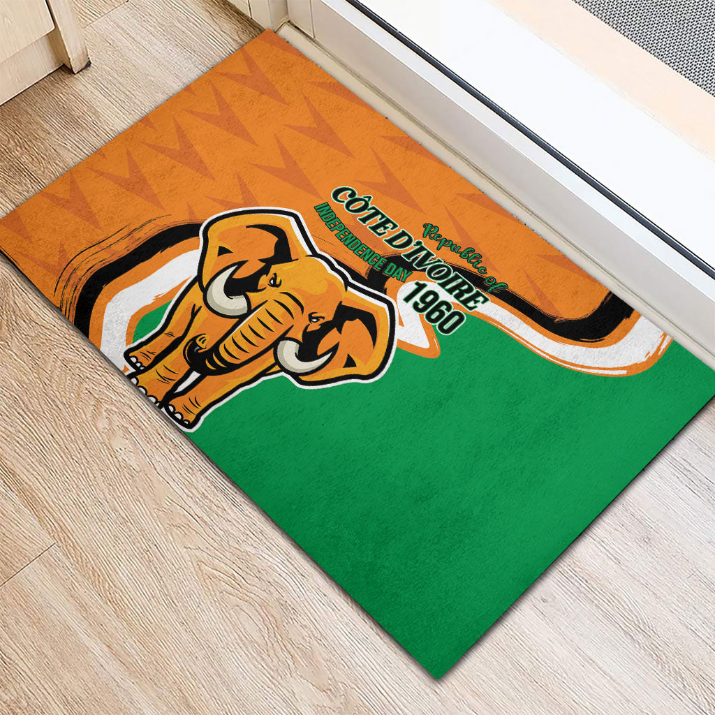 Ivory Coast August 7th 1960 Rubber Doormat Happy Independence Day