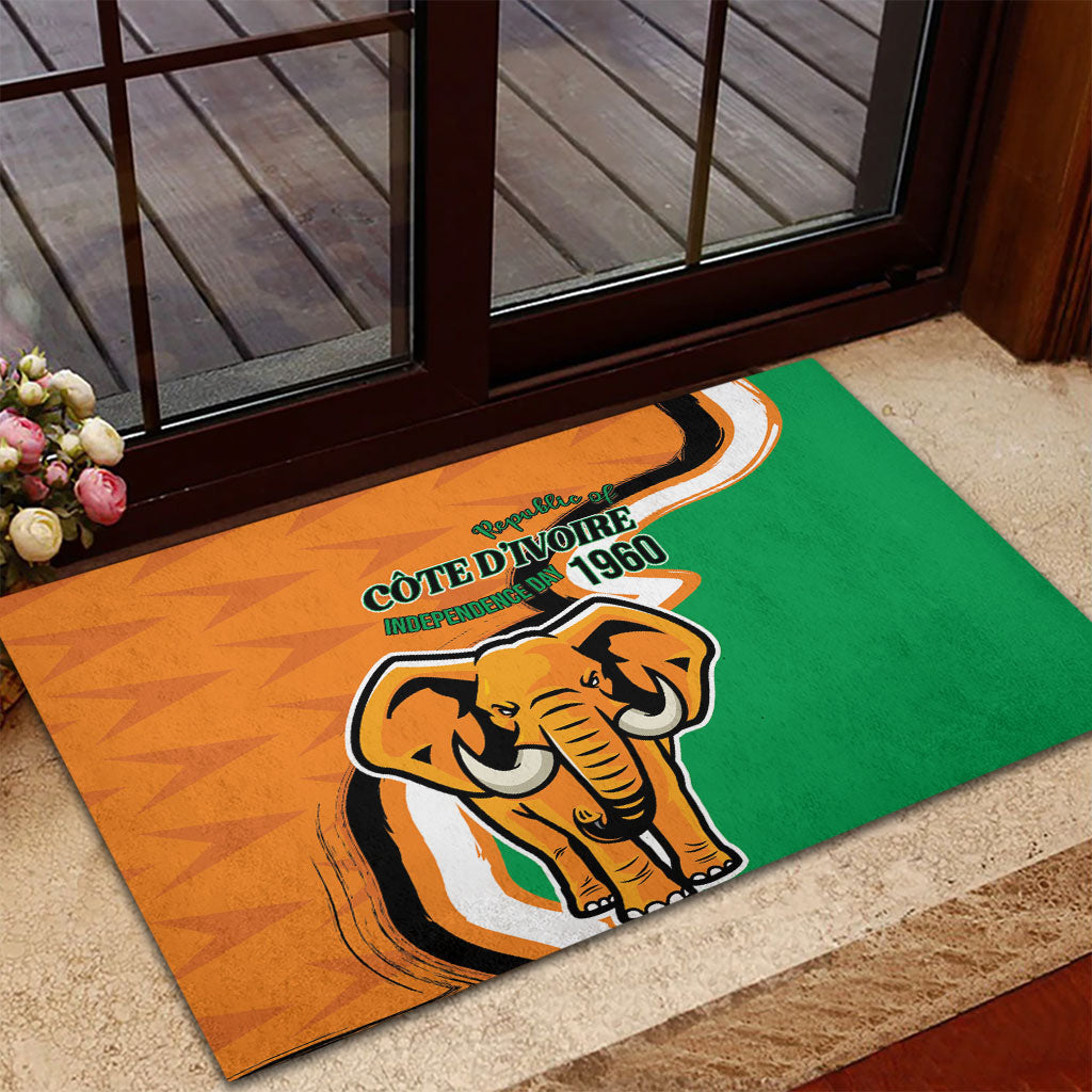 Ivory Coast August 7th 1960 Rubber Doormat Happy Independence Day