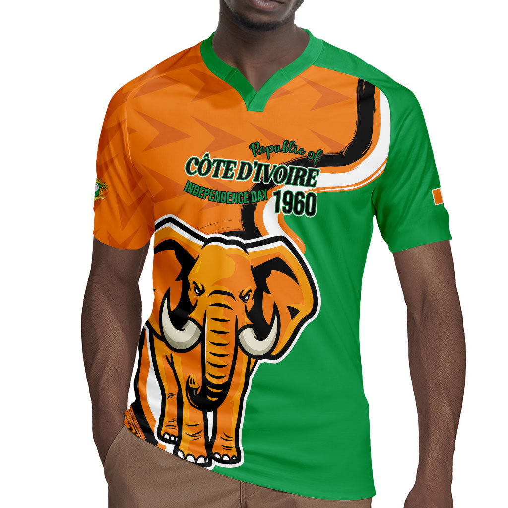 Personalised Ivory Coast August 7th 1960 Rugby Jersey Happy Independence Day