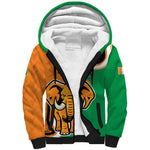Personalised Ivory Coast August 7th 1960 Sherpa Hoodie Happy Independence Day